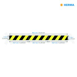 Herma etiket "Gulv markering" sort/gul (5)