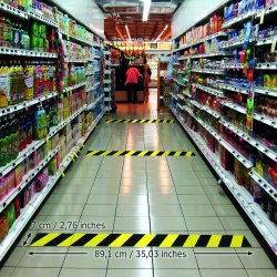 Herma etiket "Gulv markering" sort/gul (5)