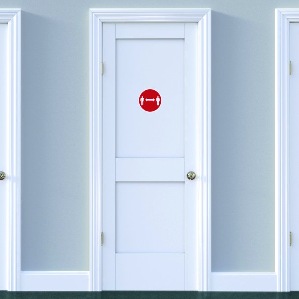 Herma etiket "Hold afstand" 10 (20)