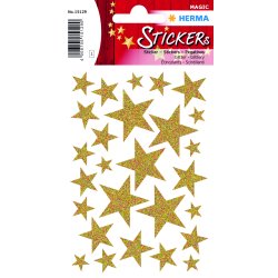 Herma stickers Magic julestjerner guld (1)