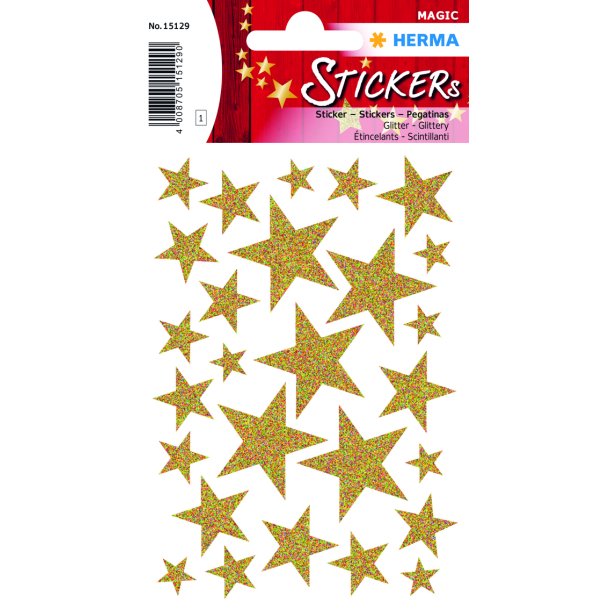 Herma stickers Magic julestjerner guld (1)