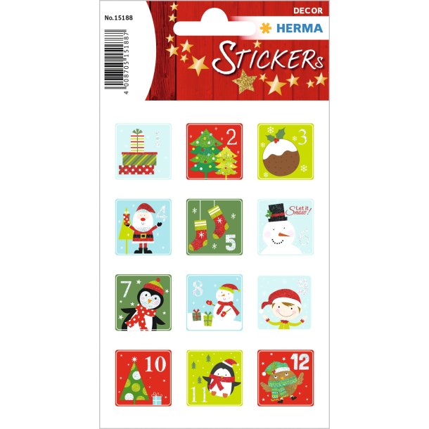 Herma stickers Christmas 1-24 julekalender (2)