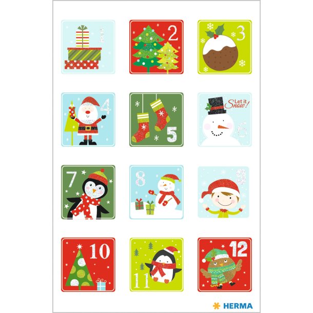 Herma stickers Christmas 1-24 julekalender (2)