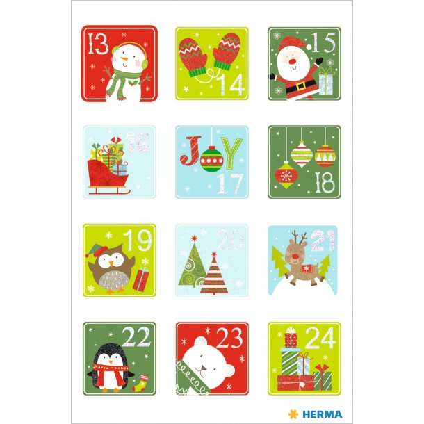 Herma stickers Christmas 1-24 julekalender (2)