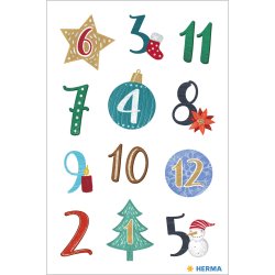 Herma stickers Christmas 1-24 julekalender (2)