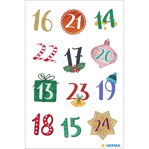 Herma stickers Christmas 1-24 julekalender (2)