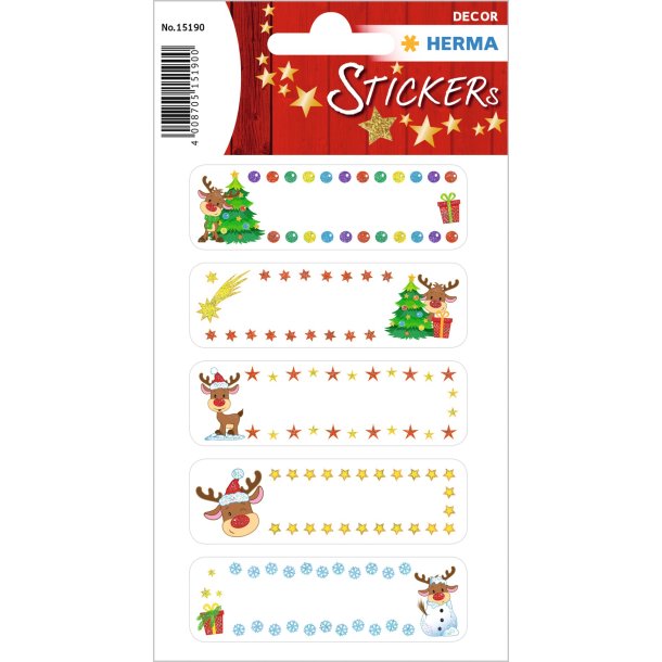 Herma stickers Decor julegaveretiket Rudolf (2)