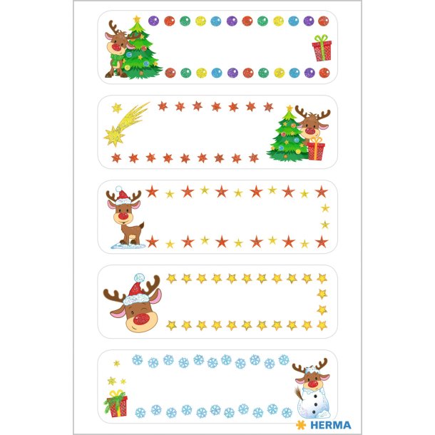Herma stickers Decor julegaveretiket Rudolf (2)