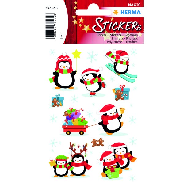 Herma stickers Magic vinter/jule pingviner (1)
