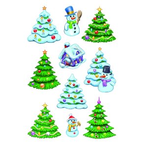 Herma stickers Decor vinter juletrer (3)