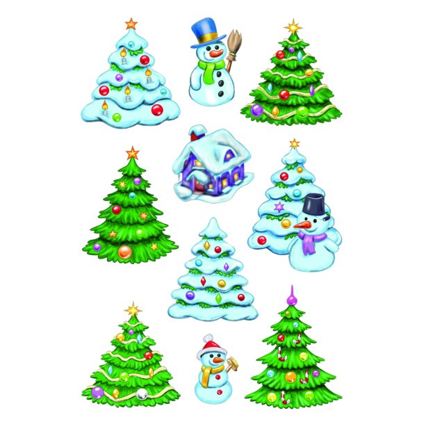 Herma stickers Decor vinter juletrer (3)