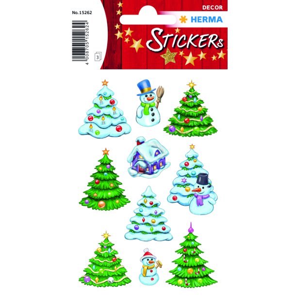 Herma stickers Decor vinter juletrer (3)