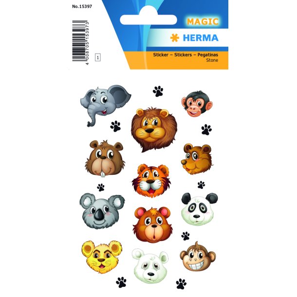 Herma stickers Magic dyrehoveder stone (1)