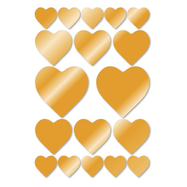 Herma stickers Decor Valentine's Day hjerter guld (2)