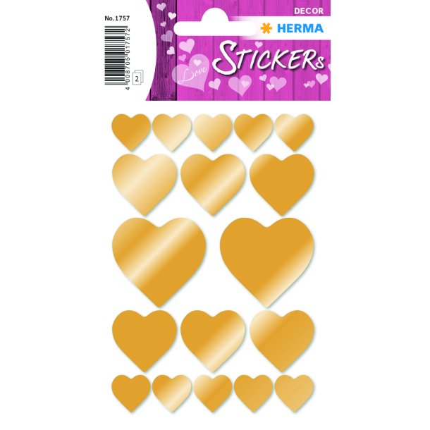 Herma stickers Decor Valentine's Day hjerter guld (2)