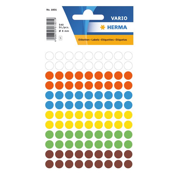 Herma etiket manuel 8 ass (540)