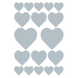 Herma stickers Decor slv hjerter (2)