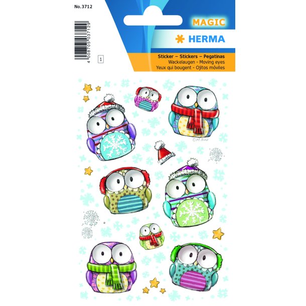 Herma stickers Magic vinter/jule ugler m/jne (1)