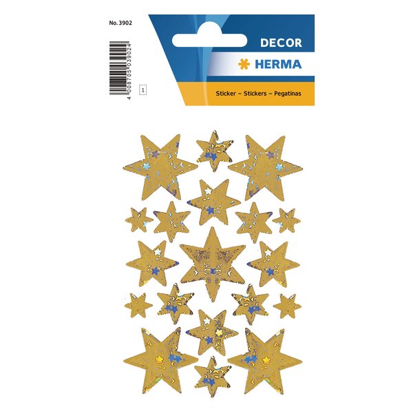 Herma stickers Decor julestjerne guld (3)