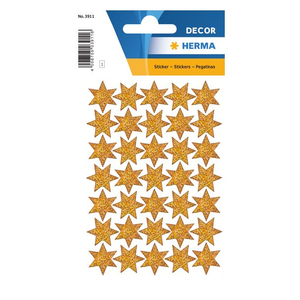 Herma stickers Decor julestjerne guld (3)