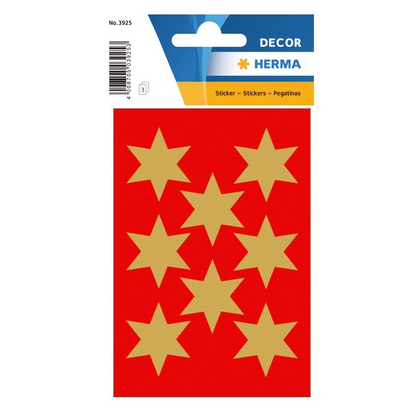 Herma stickers Decor julestjerner 33 guld (3)