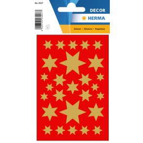 Herma stickers Decor julestjerner guld (3)
