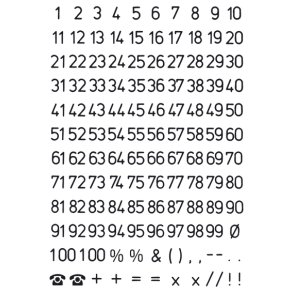 Herma etiket tal 1-100 5mm sort