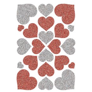 Herma stickers Magic hjerter rd+slv (1)
