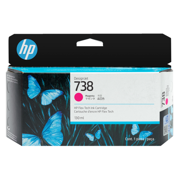 HP 738 130-ml Magenta DesignJet Ink Cartridge