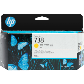 HP 738 130-ml Yellow DesignJet Ink Cartridge