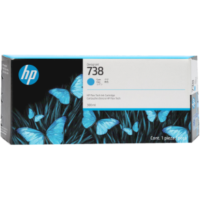 HP 738 300-ml Cyan DesignJet Ink Cartridge