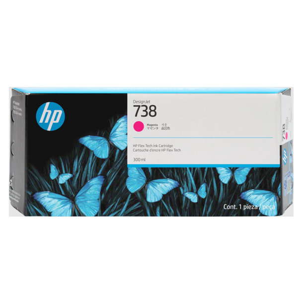 HP 738 300-ml Magenta DesignJet Ink Cartridge