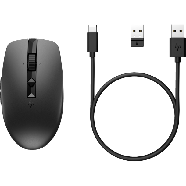 HP 715 Rechargeable Multi-Device Mouse, Black