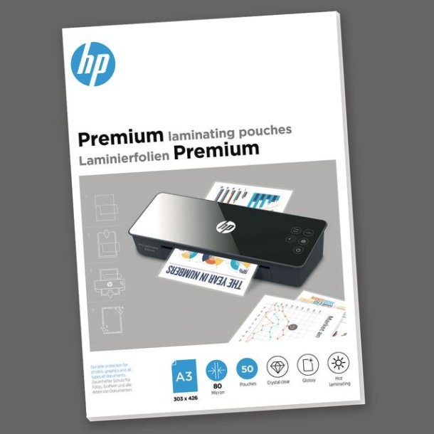 HP Lamineringslomme Premium 80my A3 (50) 