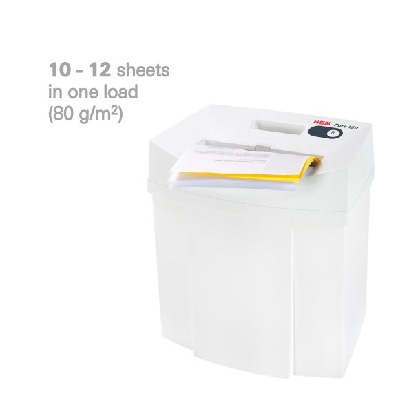 HSM Pure makulator 120 P2 3,9 strimler