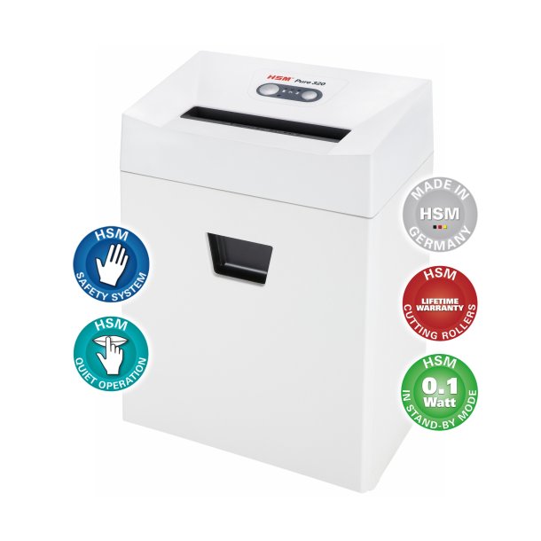 HSM Pure makulator 320 P4 3,9x30 konfetti