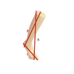 Stocking foot men, nude, plastic, stands by itself - high model 47 cm