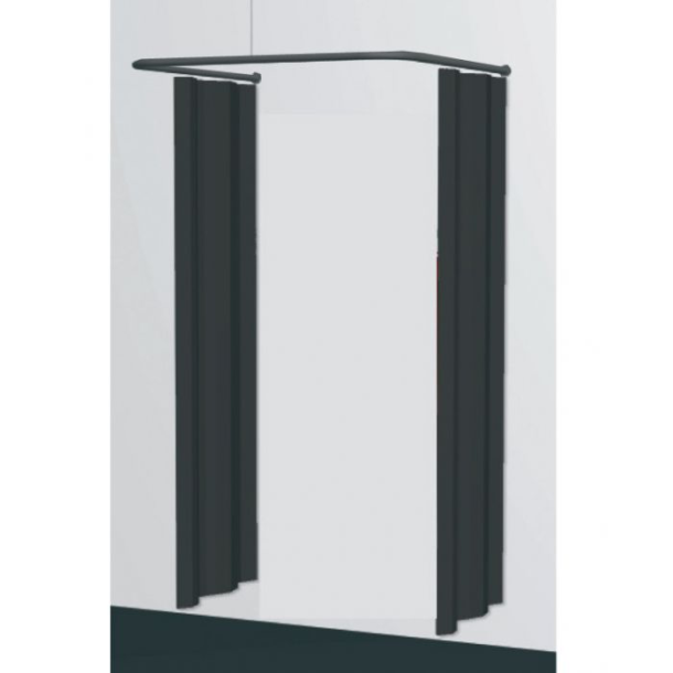 Fitting room, freestanding - U-shaped - black