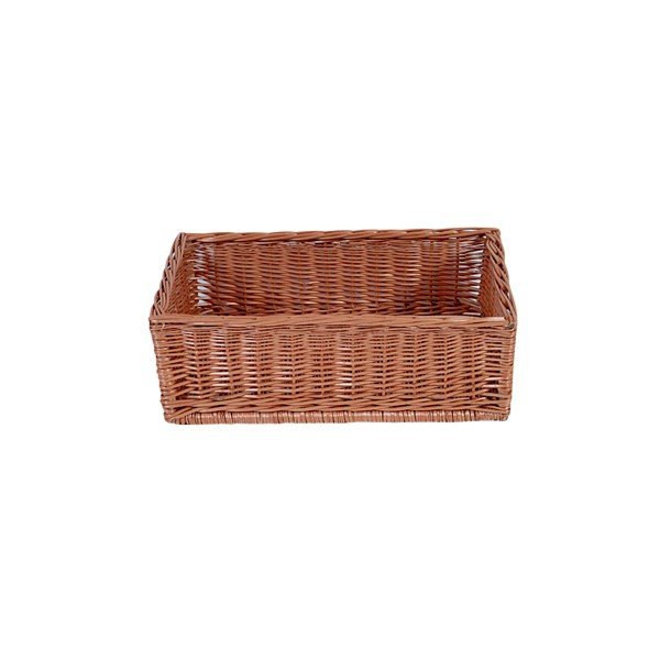 Shop Display Wicker Basket - Square 40x60x12/20cm Brown