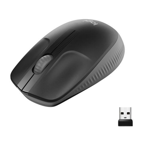 M190 Full-size wireless mouse, Charcoal 