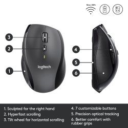 Marathon M705 Wireless Mouse, Charcoal