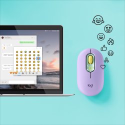 POP Mouse with emoji, Daydream Mint