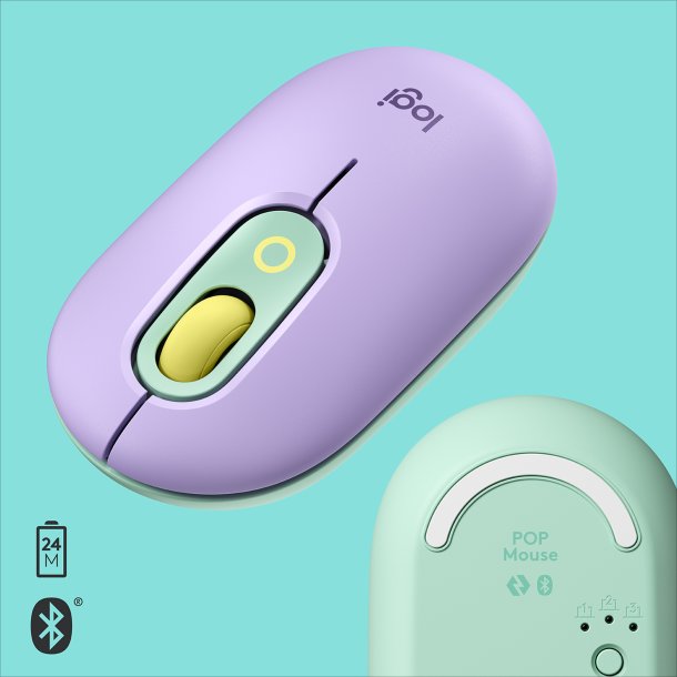 POP Mouse with emoji, Daydream Mint