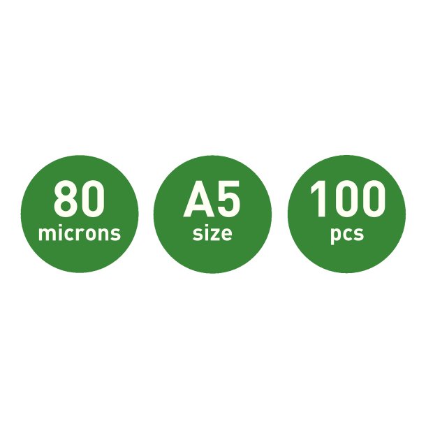 Lamineringslomme glans 80my A5 (100)