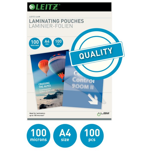 Lamineringslomme glans 100my A4 (100)