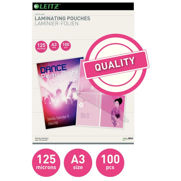 Lamineringslomme 125my A3 (100)