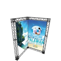 Crown Truss Corner Banner, Exhibition Wall