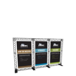 Crown Truss Triple Banner