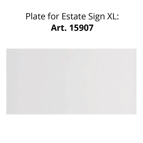 Logo Plade Polystyren, Til Estate Sign 