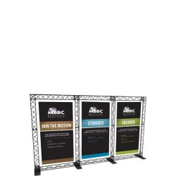Crown Truss Triple Banner